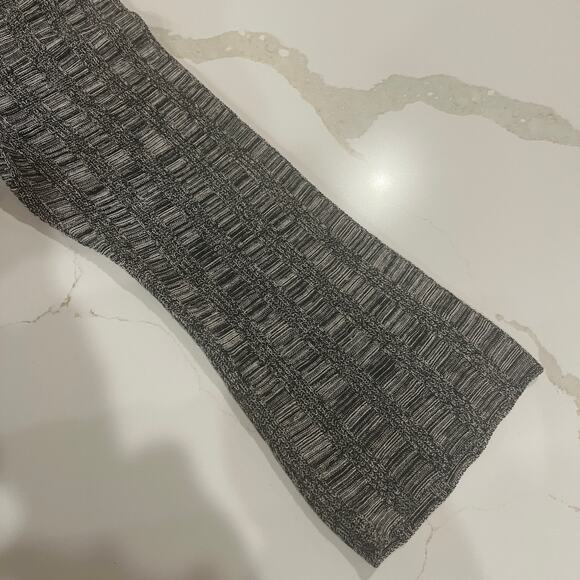 Eileen Fisher Silk Organic Linen Blend Open Long Cardigan Gray Large - Picture 7 of 8